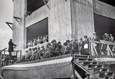 1924-09-17 photograph of Science Hall Renamed Life Sciences Building in 1964. View of women's choir at the dedication.