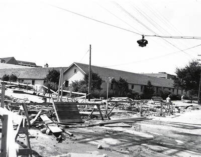 1958 photograph of Idaho Club. View after the fire.