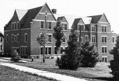 1938 photograph of Infirmary. View of landscape.