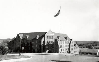 1937 photograph of Willis Sweet Hall Also print.