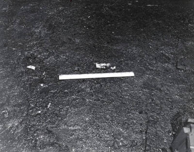 1970-05-01 photograph of Navy Building. View of a burned out floor. Donor: Alumni Office.