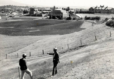 1936 photograph of Neale Stadium. View of the future site.