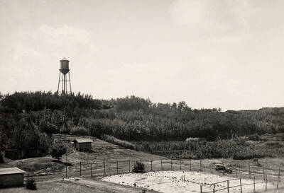 I' Tower, University of Idaho. Tennis court. [88-3]