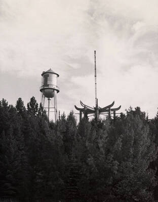 1951 photograph of I Tank. View of construction of the new I tank.
