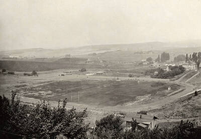 1920 photograph of MacLean Field. Houses to the right.
