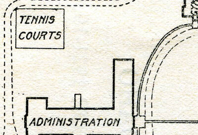 No image of this structure have been located. This image is cropped from the University Campus Bulletin Maps of the year listed.