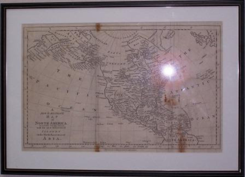 Map of North America created around 1780.