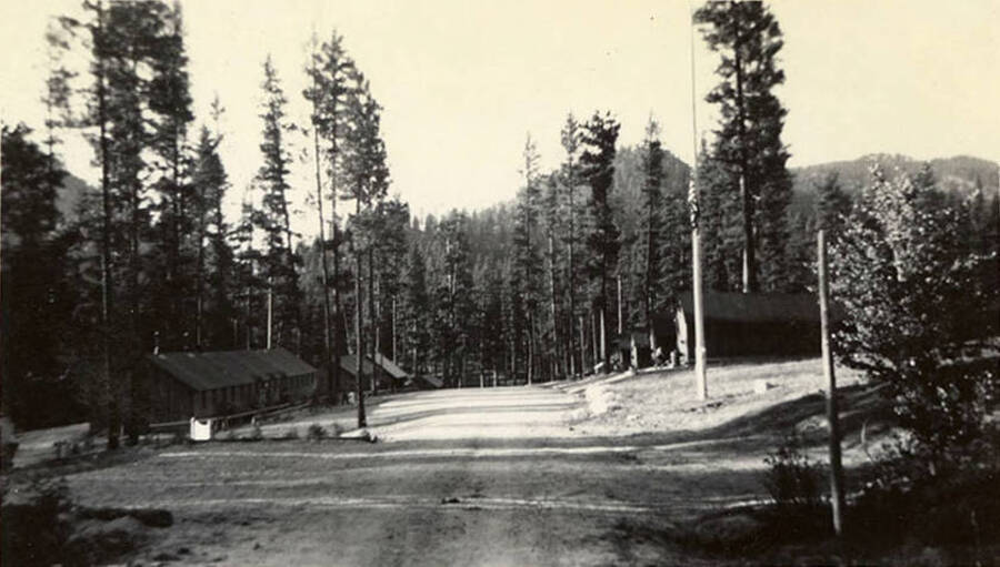 A photo of the road from Cascade, ID with buildings on either side. Writing below the photo reads: 'Coming from Cascade'.