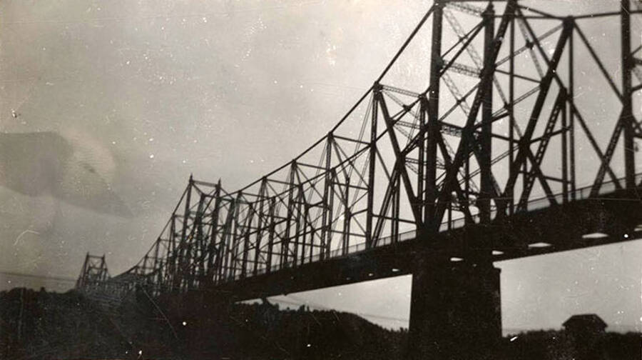 Photo of a bridge. Writing under the photo reads: 'Somewhere in PA.'