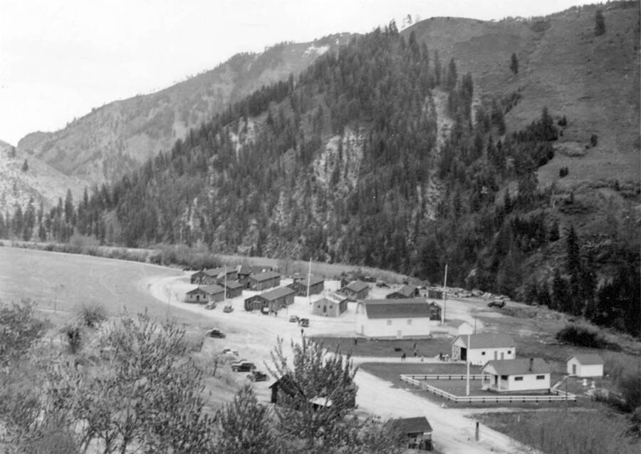Overview of Gallagher CCC Camp and the surrounding hills.