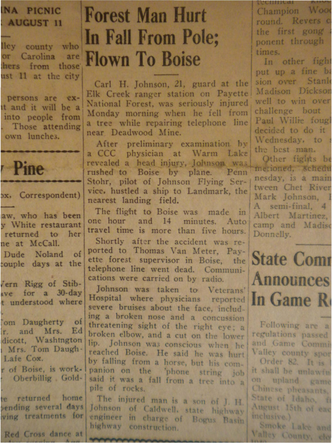 Recap of boxing and wrestling matches that were held at the 500-seat arena at Pea Camp, two miles east of MacGregor.
