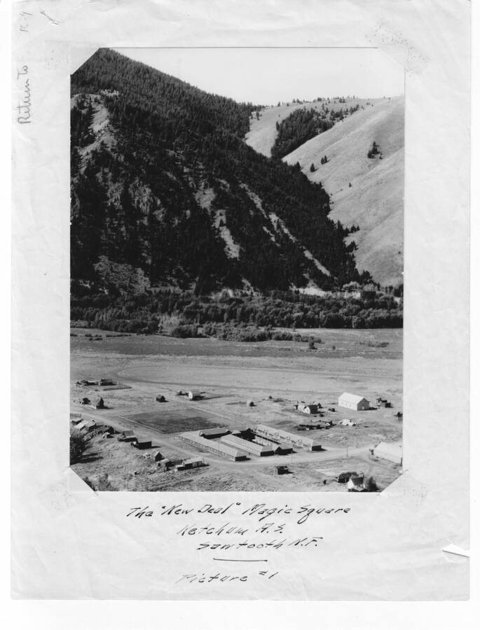 Photograph titled 'The 'New Deal' Magic Square, Ketchum R.S., Sawtooth N.F., Picture #2'