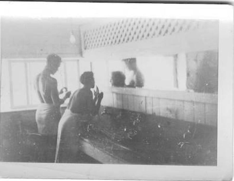 Wash room, Camp Smith Ferry, 1939