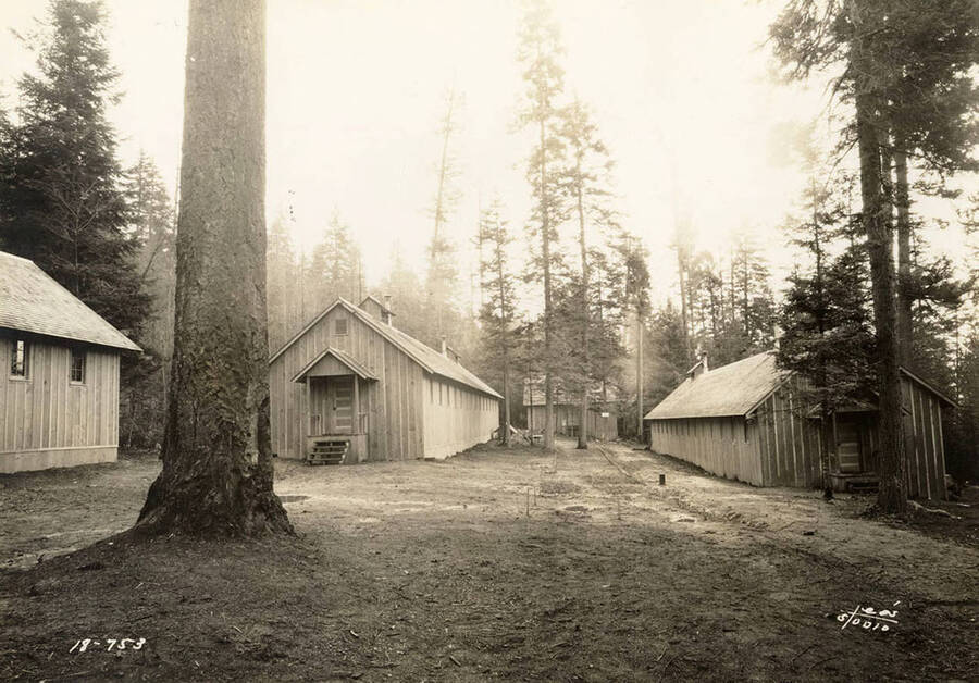 View of CCC Camp Heyburn, SP-1. Back of photo reads: 'Heyburn'.