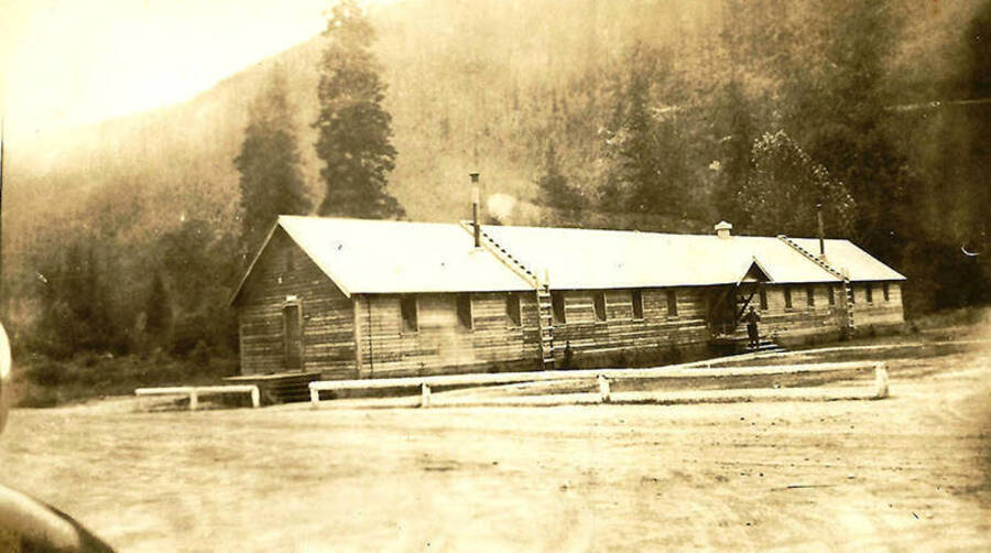 A view of the headquarters at CCC Camp Big Creek #2, F-132