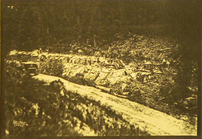 Road construction in the St. Maries District, Idaho, July 22, 1933.