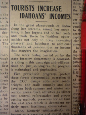 Column about the untapped tourist industry in Idaho and how beautification projects are increasing the state's income.