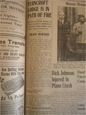 Article about Payette's largest forest fire of the year, one that completely stopped transportation between Cascade and Boise and required nearly 1000 firefighters to contain.