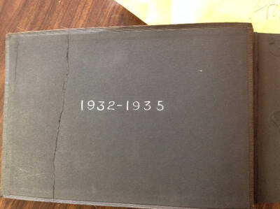 Dated cover of personal photo album, Camp Redfish, Sawtooth National Forest