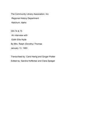 Mention of CCC camp at Warm Springs Creek above Penny Lake building a bridge