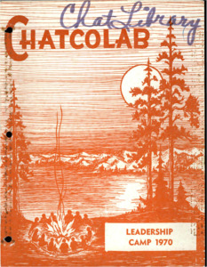 Camp Packet for Chatcolab Northwest Leadership lab that contains program planning, activities, stories, and menus/recipes. Only bound materials have been scanned; this digital collection does not contain any associated ephemera from the donors notebook.