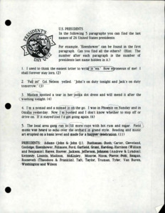 Camp Packet for Chatcolab Northwest Leadership lab that contains program planning, activities, stories, and menus/recipes. Only bound materials have been scanned; this digital collection does not contain any associated ephemera from the donors notebook.