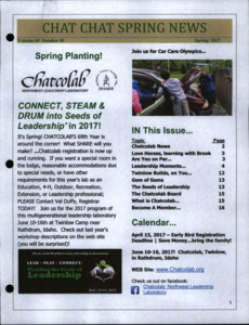 Camp Packet for Chatcolab Northwest Leadership lab that contains program planning, activities, stories, and menus/recipes. Only bound materials have been scanned; this digital collection does not contain any associated ephemera from the donors notebook.