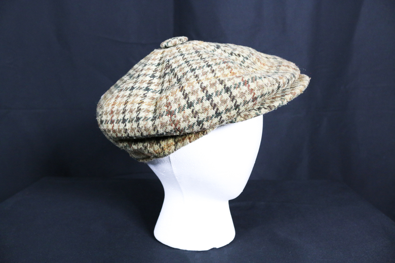 Knit Maker Inverness Scotland green and brown wool cap.