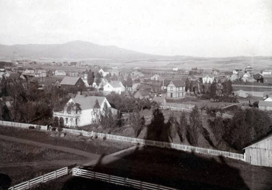 Panoramic view of Moscow, Idaho looking north by northeast.