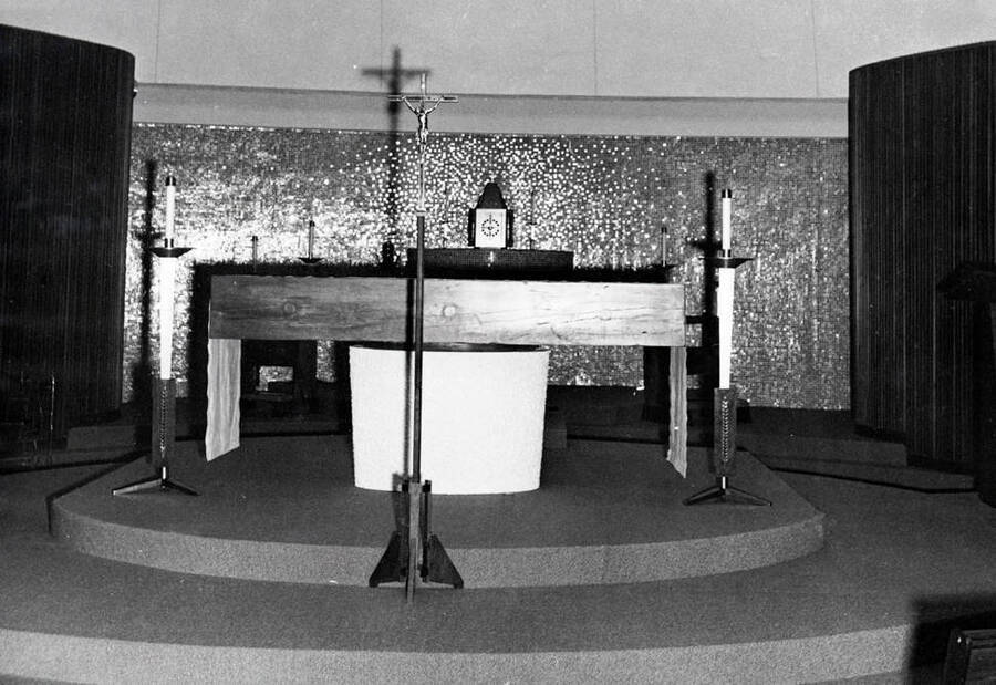 St. Augustine's Catholic Church. Interior showing altar. Moscow, Idaho.
