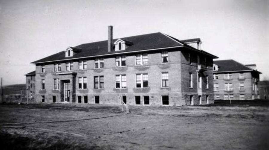 Albion State Normal School. West side of new dorm. Albion, Idaho.