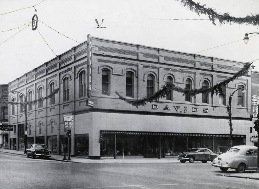 David's Department Store, 3rd and Main Street. Moscow, Idaho.