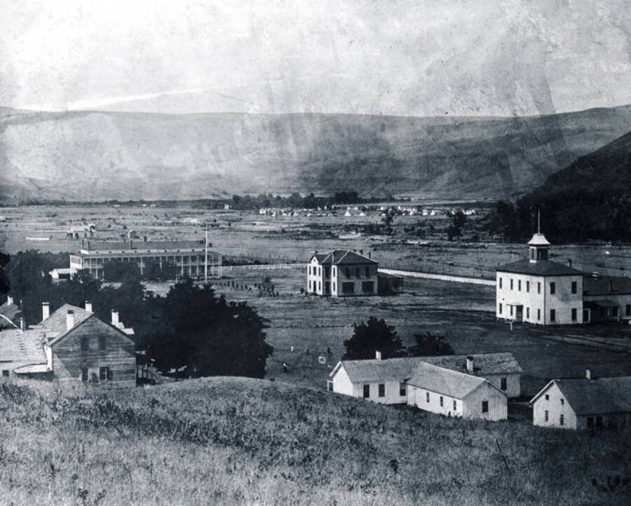 Distant view of Fort Lapwai Indian Sanitarium. Idaho.