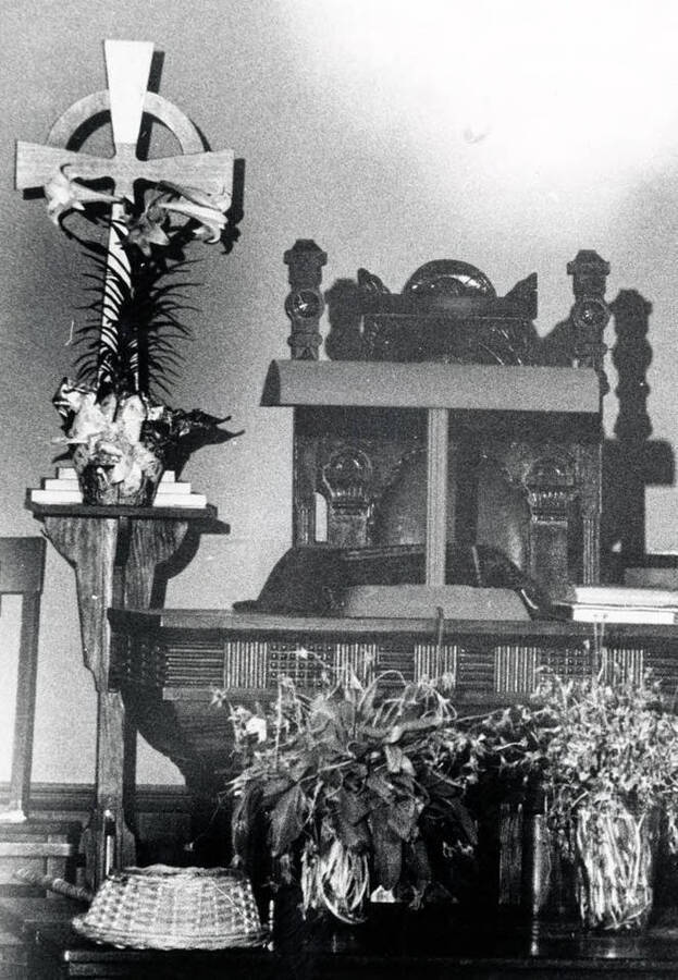 Altar in Kamiah Presbyterian Church. Kamiah, Idaho.