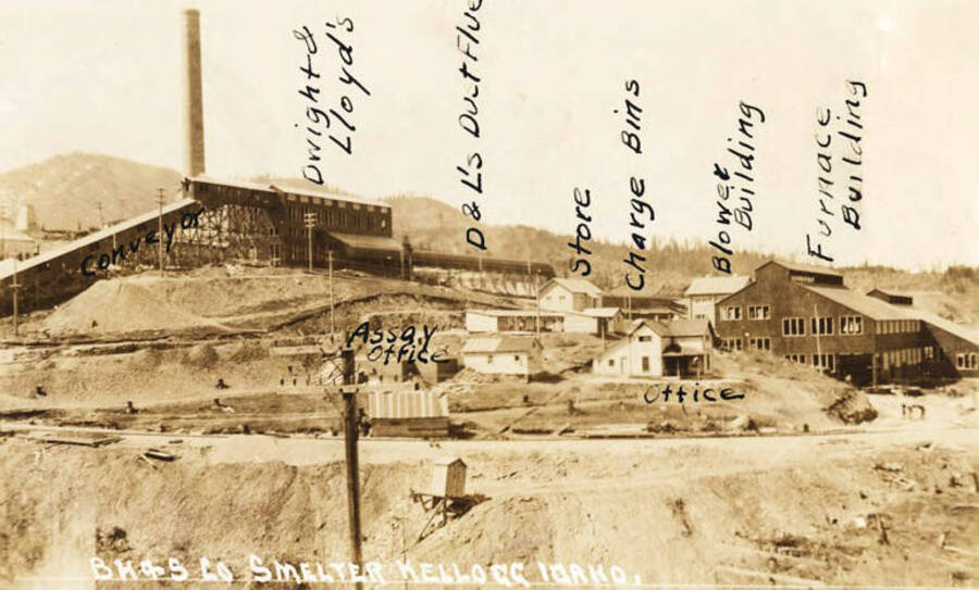 Bunker Hill and Sullivan Company Smelter. Kellogg, Idaho