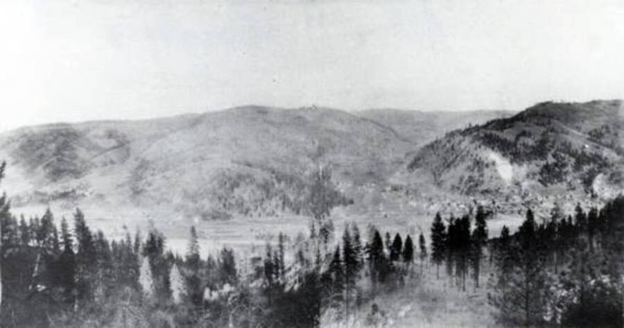 Copy print of framed photo of Orofino, Idaho.