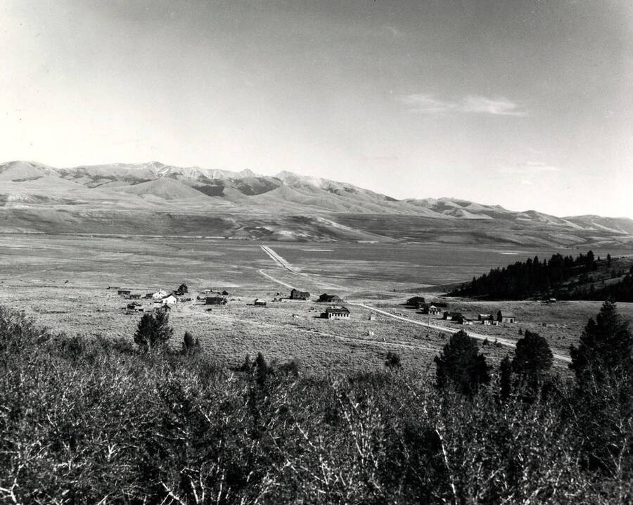 Panoramic view of Gilmore, Idaho.
