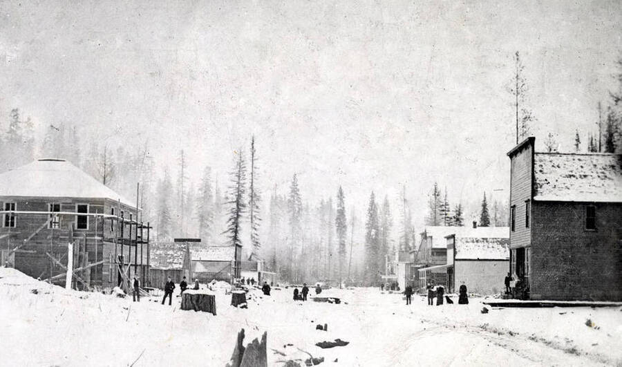 View of Troy, Idaho in winter.