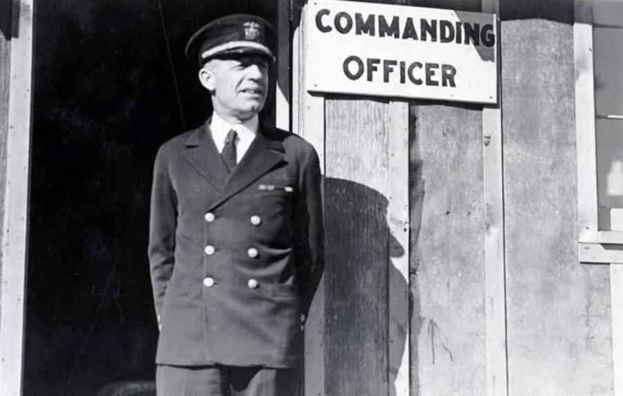Commanding officer of CCC camp-Camp Harry Marsh, F-30, Co. 967. Prichard, Idaho.