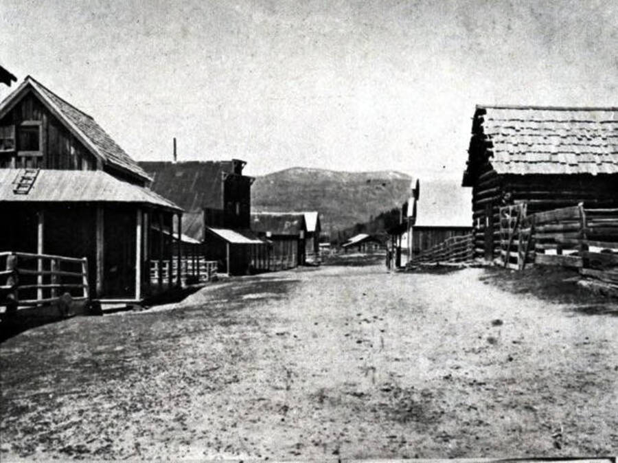 View of historical mining camp of Warrens, Idaho.