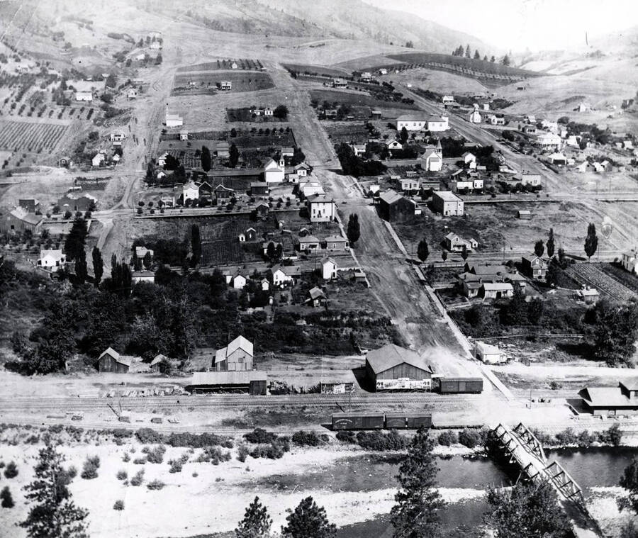 Portion of Juliaetta, Idaho showing brewery site.