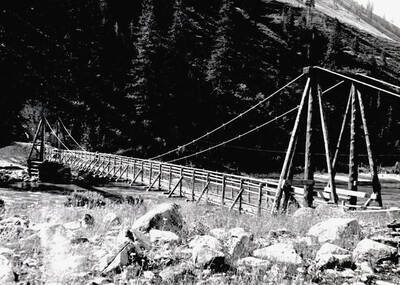 Built in 1935, cable was packed in on horses