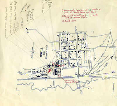 Map of Bovill indicating where the Bovill Ranch is located.