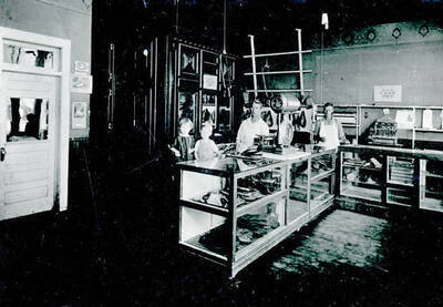 Interior of a butcher? shop. Challis, Idaho.