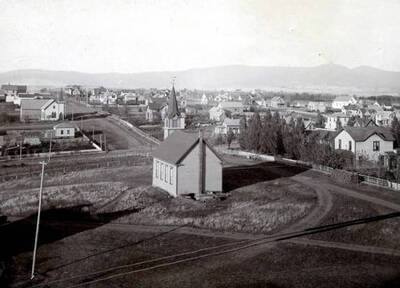 Panoramic view of Moscow, Idaho looking northeast.
