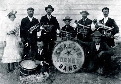 L-R: Maude Ebberts Clarington, Joseph Ebberts, Danny Stephens, Bill Ebberts, Sr., Jonathon Job, Frank Reed, Tom Horton, and Maurice Ashton