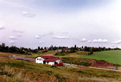 View of houses on street in Frontier Addition. Moscow, Idaho.