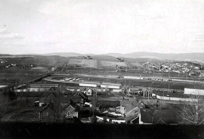 Aerial view of Latah County Fairgrounds. Moscow, Idaho.