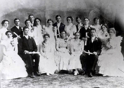 Individuals identified on back of mount