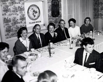 Altrusa Club of Pullman-Moscow. University of Idaho President Ernest W. Hartung and wife pictured.